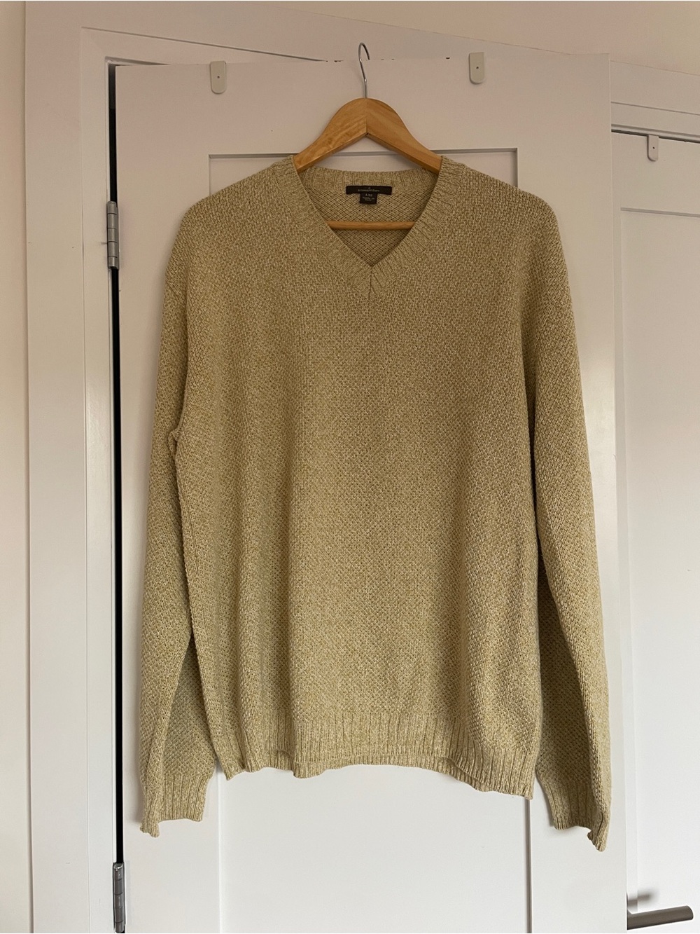 Ermenegildo Zegna V-Neck Sweater in Light Beige